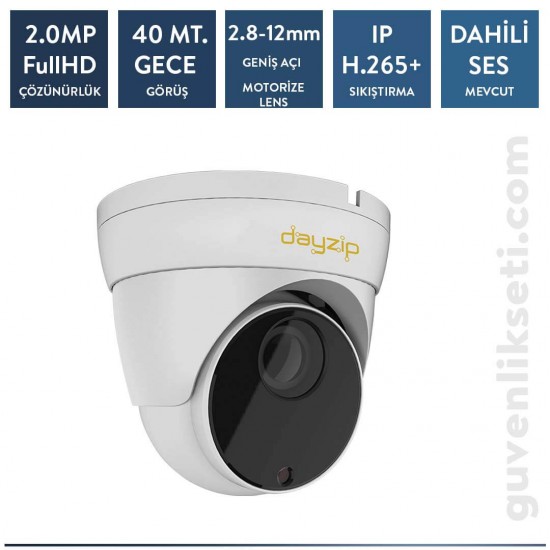 Dayzip DZ-2212D 2MP IP Motorize Dome Kamera Motorize